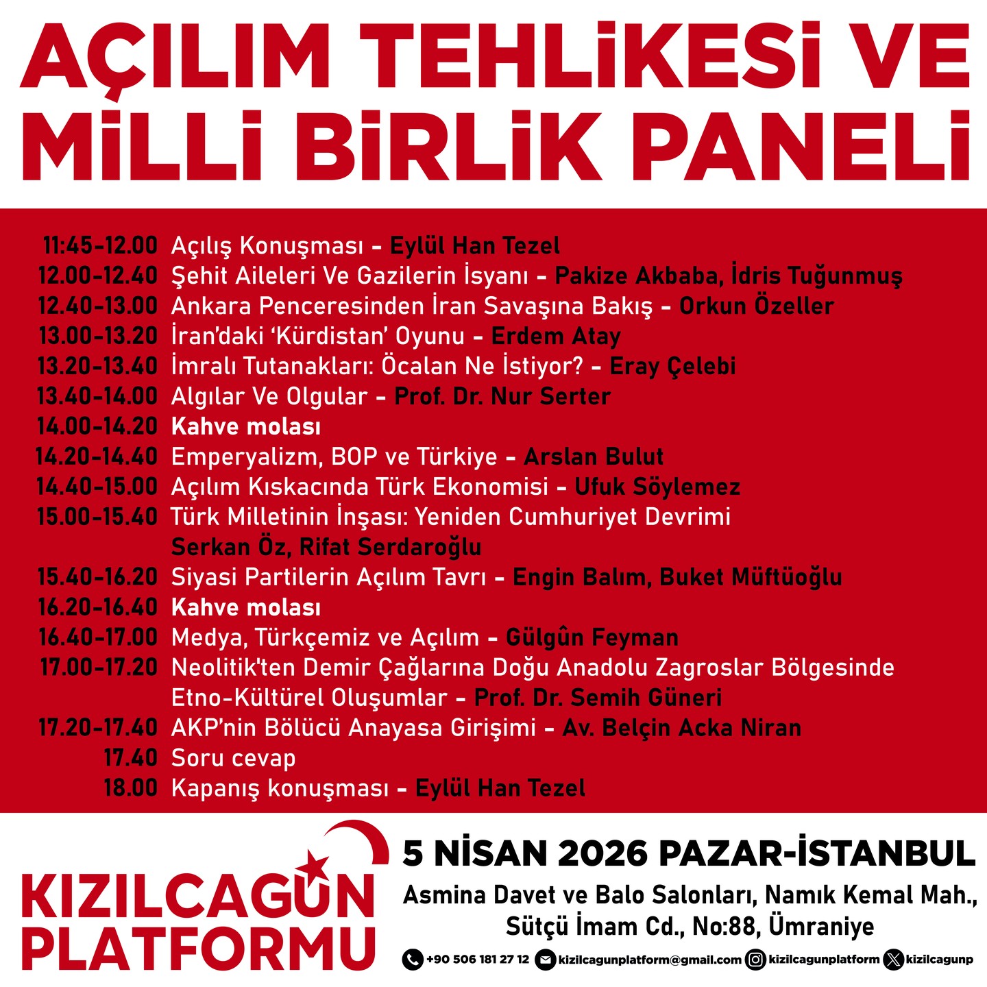 Açılım Tehlikesi ve Milli Birlik Paneli – İstanbul - Fotoğraf 1